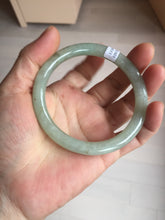 Load image into Gallery viewer, 58.6mm Certified Type A 100% Natural light green/brown round cut Jadeite Jade bangle AR108-4511
