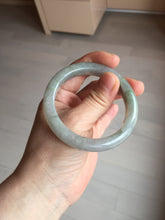 Load image into Gallery viewer, 53mm 100% natural certified dark green/gray jadeite jade bangle BM53-8655
