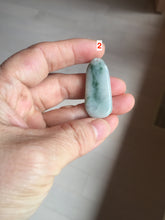 Load image into Gallery viewer, 100% Natural type green white with green flying flowers Jadeite Jade safe and sound pendant group PC28
