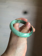 Load image into Gallery viewer, 52.6mm certified 100% natural Type A apple green/dark green jadeite jade bangle H116-2848
