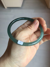 Load image into Gallery viewer, 59.2mm Certified Type A 100% Natural icy watery spring-water green/blue/gray Guatemala slim round cut Jadeite bangle PA99-5535
