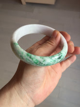 Load image into Gallery viewer, 63mm Certified Type A 100% Natural sunny green/white/purple Jadeite Jade bangle BK60-4029
