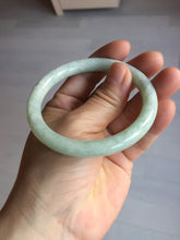 Load image into Gallery viewer, 56mm Certified Type A 100% Natural light green round cut Jadeite Jade bangle F138-8176
