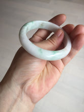 Load image into Gallery viewer, 53mm Certified Type A 100% Natural sunny green white(白底青) Jadeite Jade bangle BP45-3174
