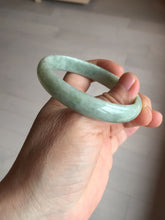 Load image into Gallery viewer, 52mm certified Type A 100% Natural light green oval Jadeite Jade bangle BM94-4461
