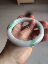 Load image into Gallery viewer, 60mm certified 100% natural type A sunny green white  jadeite jade bangle BH31-5424
