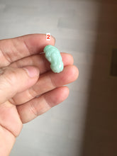 Load image into Gallery viewer, 100% natural type A icy watery jadeite jade sunny green/white/purple/yellow 3D PiXiu (貔貅) pendant necklace PC29
