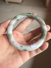 Load image into Gallery viewer, 58.5mm Certified Type A 100% Natural light green/sunny green/brown/black/purple(Rocky Mountain Dusk) chubby round cut Jadeite bangle PD87-1090
