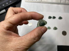Load image into Gallery viewer, 100% Natural type A ict watery dark green(老油青) happy Buddha jadeite pendant 178
