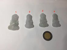 Load image into Gallery viewer, 100% Natural white light green jadeite Jade baby Buddha (宝宝佛) pendant group AU19
