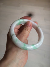 Load image into Gallery viewer, 61.8 mm certified type A 100% Natural sunny green/purple/white Jadeite Jade bangle AX103-5428
