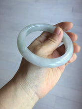 Load image into Gallery viewer, 60.5mm certified Type A 100% Natural light green purple chubby Jadeite Jade bangle PA116-9531
