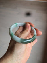 Load image into Gallery viewer, 56.5mm certificated Type A 100% Natural sunny green/dark green/white Jadeite Jade bangle Z132-2355
