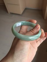 Load image into Gallery viewer, 58.4mm certificated Type A 100% Natural dark green Jadeite Jade bangle AJ75-8581
