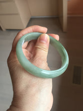 Load image into Gallery viewer, 58.3mm certificated Type A 100% Natural oily dark green Jadeite Jade bangle AJ78-8578
