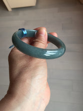 Load image into Gallery viewer, 59.5mm Certified Type A 100% Natural dark green/blue/gray/black Guatemala Jadeite jade bangle BM14-1440
