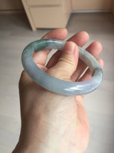 Load image into Gallery viewer, 57.1mm certified 100% natural icy watery oily dark green purple jadeite jade bangle BH90-9116
