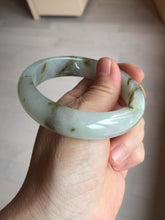 Load image into Gallery viewer, 57mm Certified type A 100% Natural icy watery light green brown The illusionary world Jadeite bangle BL116-9434
