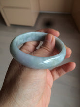 Load image into Gallery viewer, 52mm certified type A100% Natural icy light green purple oval Jadeite Jade bangle AF89-2799
