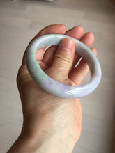 Load image into Gallery viewer, 57.8mm 100% natural certified light green purple yellow(FU LU SHOU) jadeite jade bangle N38-7344
