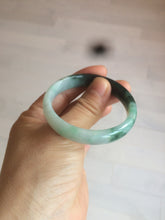 Load image into Gallery viewer, 46.7mm Certified Type A 100% Natural sunny green/dark green/purple Jadeite Jade bangle AX6-0100
