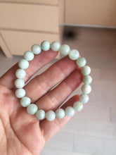 Load image into Gallery viewer, 100% natural type A green/white jadeite jade beads bracelet group BK54
