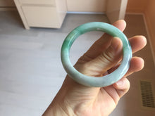 Load image into Gallery viewer, 56.9mm certified 100% natural Type A green white gray jadeite jade bangle BP174-9549
