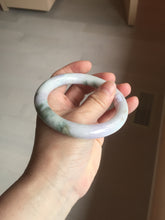 Load image into Gallery viewer, 58.8mm Certified Type A 100% Natural light green/sunny green/brown/black/purple(Rocky Mountain Dusk) chubby round cut Jadeite bangle PD90-1101
