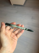 Load image into Gallery viewer, 13.5cm 100% Natural green blue black Xiu Jade Serpentine hairpin AW30
