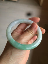 Load image into Gallery viewer, 57mm certified Type A 100% Natural sunny green/white/purple Jadeite Jade bangle L146-5350
