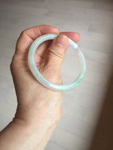 Load image into Gallery viewer, 54mm Certified type A 100% Natural icy watery light green purple round cut Jadeite bangle PB182-9126
