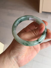 Load image into Gallery viewer, Shopify only 52.9mm Certified Type A 100% Natural green flying flowers Jadeite Jade bangle BF124-8563
