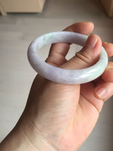 Load image into Gallery viewer, 54.5mm certified Type A 100% Natural sunny green purple white Jadeite Jade bangle BQ73-4931
