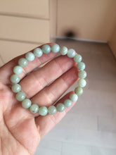 Load image into Gallery viewer, 100% natural type A green/white jadeite jade beads bracelet group BK54
