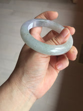 Load image into Gallery viewer, 53.8mm certified 100% natural Type A icy water light green/pule/brown/gray(FU LU SHOU) jadeite jade bangle BP159-5038
