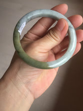 Load image into Gallery viewer, 57.5mm certified Type A 100% Natural dark green/brown/yellow/purple slim Jadeite Jade bangle D133-4071
