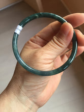 Load image into Gallery viewer, 60mm Certified Type A 100% Natural dark green/purple/blue/gray Guatemala slim round cut Jadeite bangle PA154-8845

