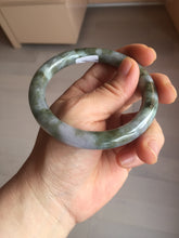 Load image into Gallery viewer, 58.4mm Certified Type A 100% Natural dark green/purple/gray round cut Jadeite Jade bangle AU24-0244
