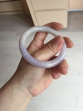Load image into Gallery viewer, 55.5mm Certified Type A 100% Natural light purple white round cut Jadeite bangle PA110-6566
