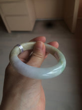 Load image into Gallery viewer, Reserved! Please don&#39;t order. Thanks. 55.5mm Certified 100% natural Type A sunny green/purple/yellow (FU LU SHOU) jadeite jade bangle AM74-5349
