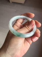 Load image into Gallery viewer, 52.8mm Certificated 100% natural type A sunny green/white jadeite jade bangle AU30-1325
