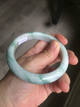 Load image into Gallery viewer, 60.7mm Certified Type A 100% Natural green/white jdeite Jade bangle AE57-4355
