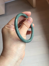 Load image into Gallery viewer, 55mm Certified Type A 100% Natural dark green/blue/gray Guatemala slim round cut Jadeite bangle PA148-8855
