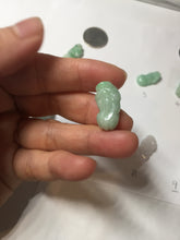 Load image into Gallery viewer, 100% natural type A icy watery jadeite jade sunny green/white/purple/yellow 3D PiXiu (貔貅) pendant necklace PC29

