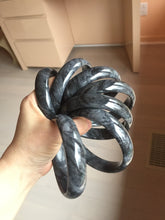 Load image into Gallery viewer, 56-64mm 100% natural black/gray/white carbonate(Marble) bangle AW34
