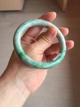 Load image into Gallery viewer, 58.2mm certified Type A 100% Natural sunny green round cut Jadeite Jade bangle BS87-9880
