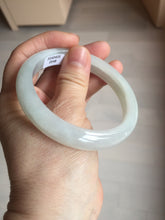 Load image into Gallery viewer, 58.5mm certified 100% natural type A icy watery white light green jadeite jade bangle AH99-0548
