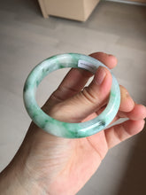 Load image into Gallery viewer, 53.7mm Certified 100% natural Type A sunny green purple jadeite jade bangle BQ33-4150
