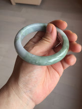 Load image into Gallery viewer, 53.5mm 100% natural certified green/white/light purple jadeite jade bangle AU44-0248
