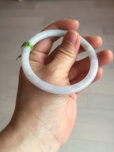 Load image into Gallery viewer, 55.7mm certified 100% natural green/white/purple round cut jadeite jade bangle E52-5262
